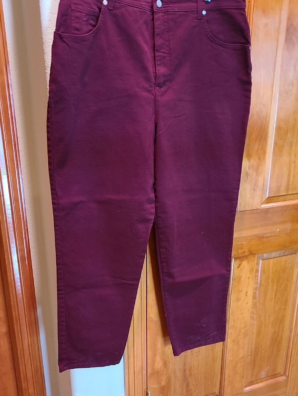 Gloria Vanderbilt Stretch Classic Fit Pants in Burgundy Size 20W New
